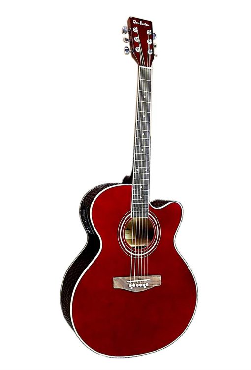 Glen Burton GAJ06CE-BUR Jumbo Cutaway Spruce Top 6-String Acoustic-Electric Guitar w/Gig Bag &String